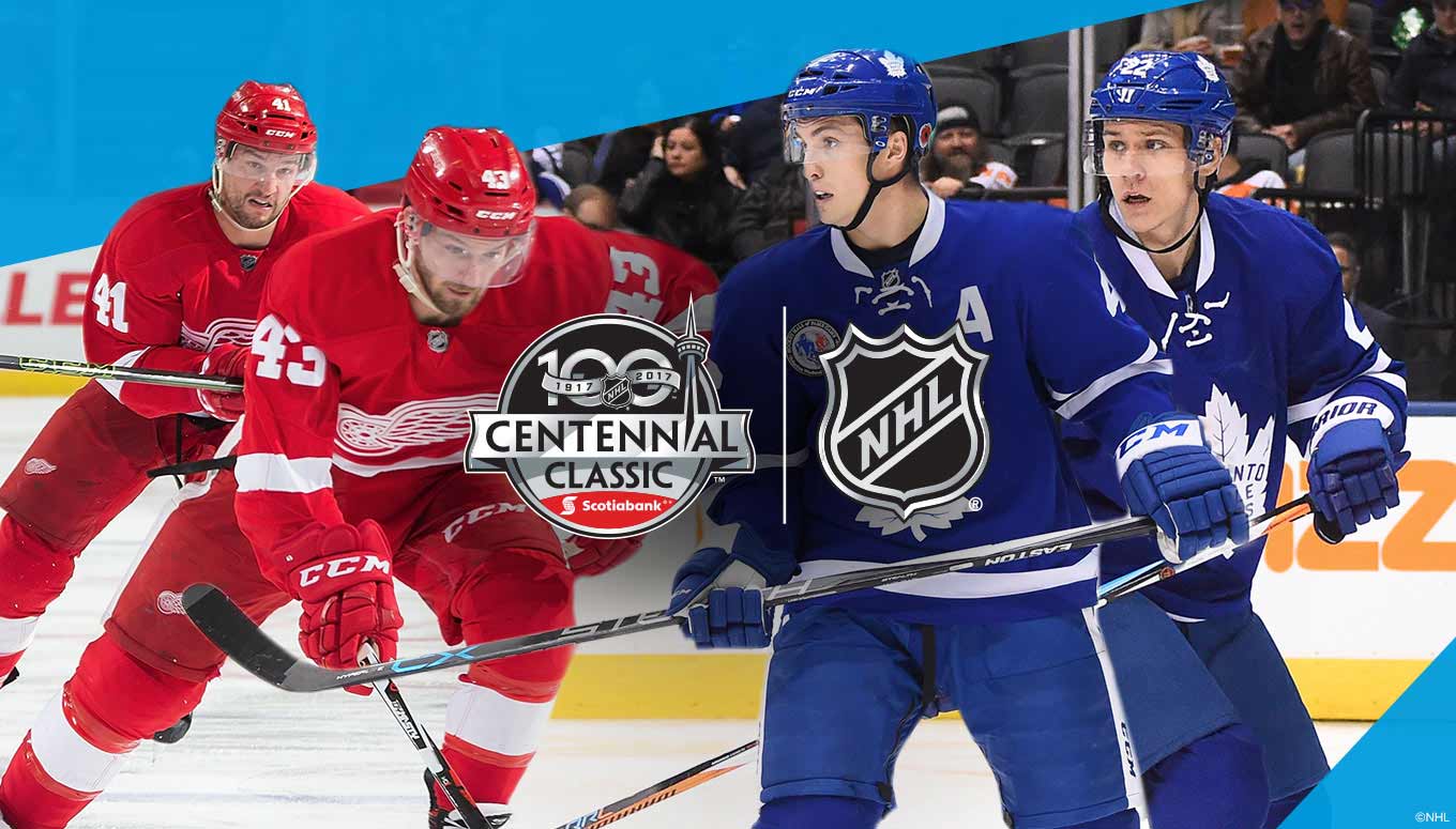 Image result for 2017 scotiabank nhl centennial classic red wings vs maple leafs